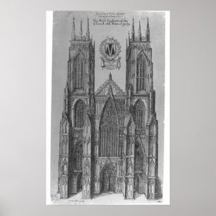 Affiches La perspective occidentale de l'église de St Pete