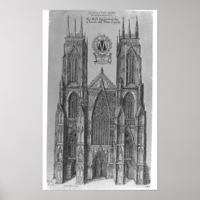 Affiches La perspective occidentale de l'église Saint-Pierr (Devant)