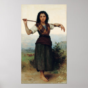 Affiches La Petite Bergère de Bouguereau