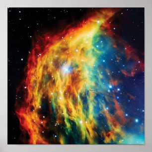 Affiches La photo de la nébuleuse Medusa dans l'espace par