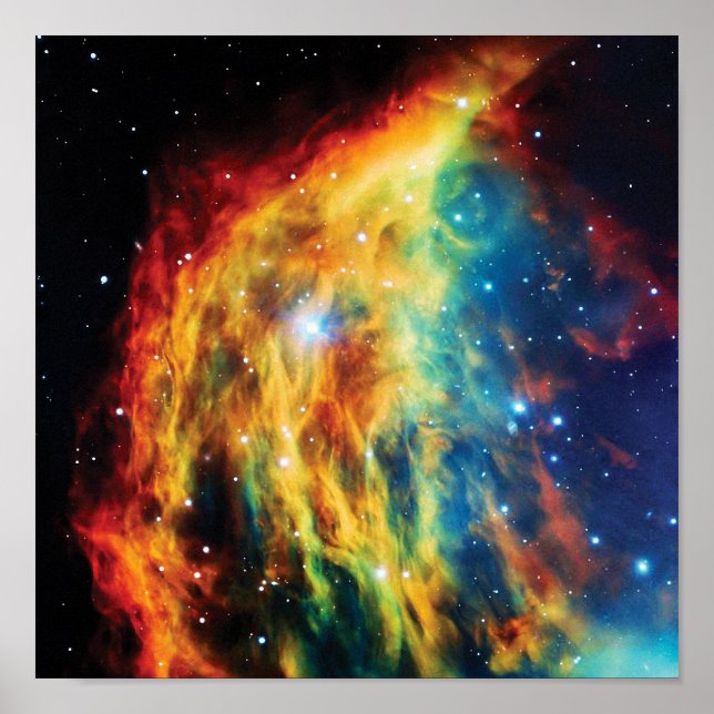 Affiches La photo de la nébuleuse Medusa dans l'espace par  (Devant)