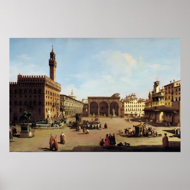 Affiches La Piazza della Signoria à Florence (Devant)