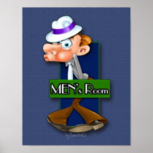 Affiches La pièce d'hommes unique signent dedans le thème