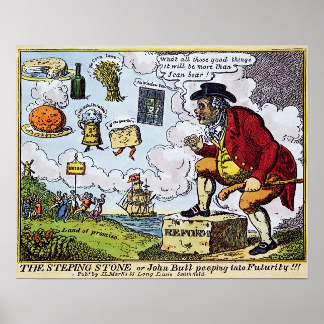 Affiches La Pierre à Pas, John Bull jetant un oeil dans (Devant)
