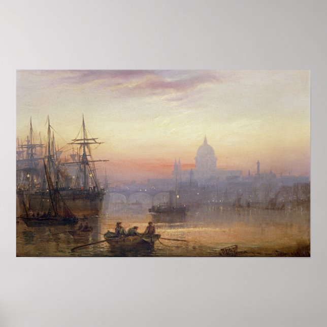 Affiches La piscine de Londres à Sundown, 1876 (Devant)