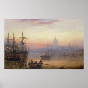 Affiches La piscine de Londres au crépuscule, 1876