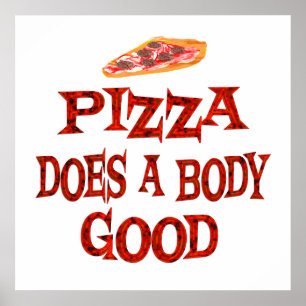 Affiches La pizza la fait du bien