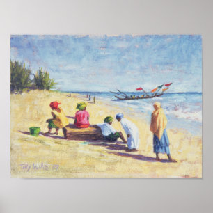 Affiches La plage à Abene Sénégal 1997