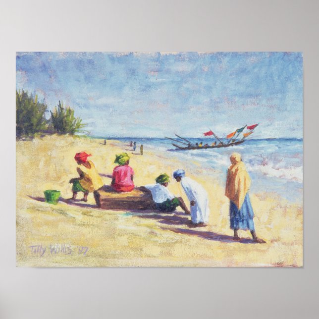 Affiches La plage à Abene Sénégal 1997 (Devant)