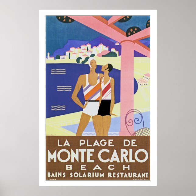 Affiches La Plage de Monte Carlo (Devant)
