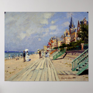 Affiches La plage de Trouville - Claude Monet