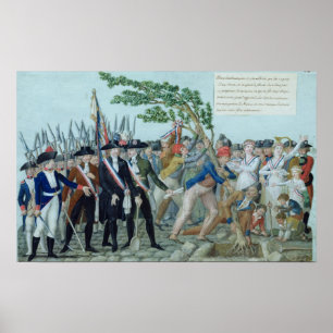 Affiches La plantation d'un arbre de la liberté, c.1789