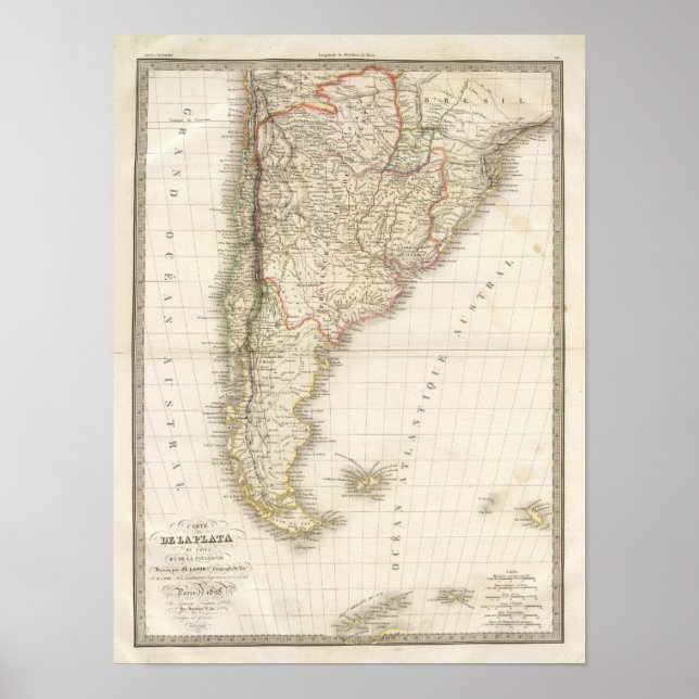 Affiches La Plata, Chili, Patagonie - Chili (Devant)