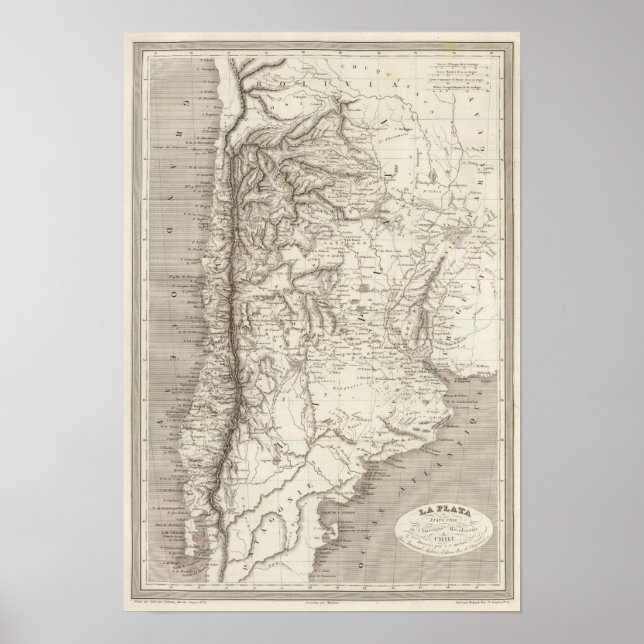 Affiches La Plata et le Chili (Devant)