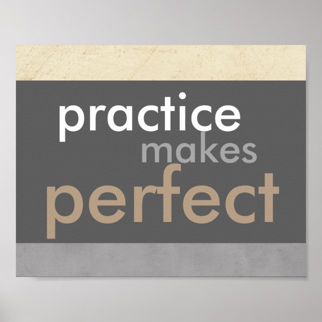 Affiches la pratique de l'affiche motivante fait une citati (Devant)