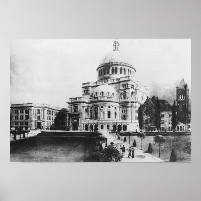 Affiches La première église du Christ, scientifique à Bosto (Devant)