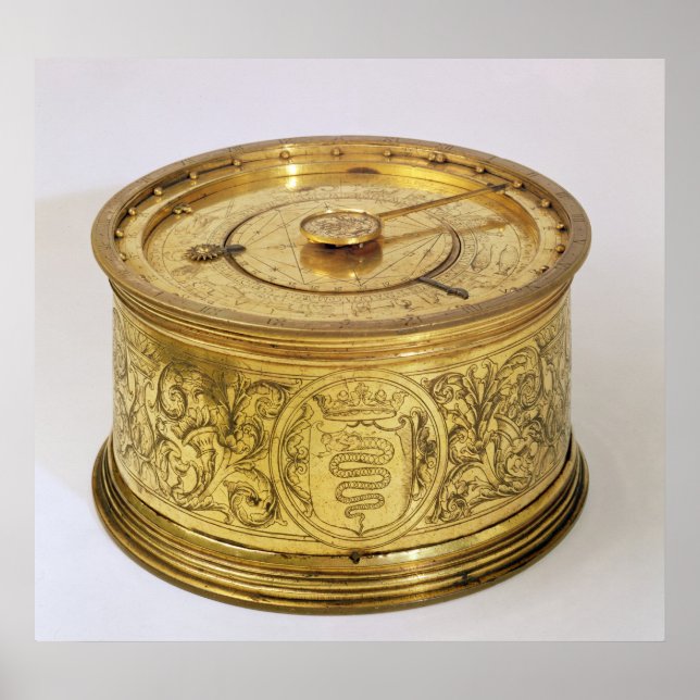 Affiches La première horloge à ressort avec fusee, 1525 (Devant)