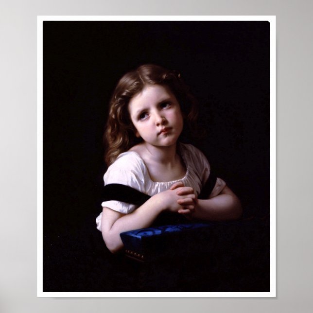 Affiches La prière de Willliam-Adolphe Bouguereau (Devant)