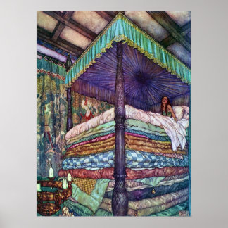 Affiches La princesse et le pois Edmund Dulac Art