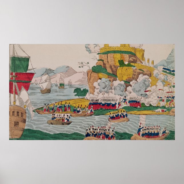 Affiches La prise d'Alger par les Français (Devant)