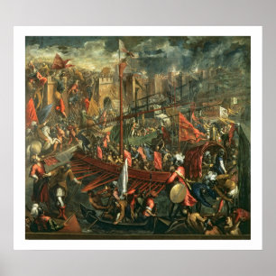 Affiches La prise de Constantinople (huile sur toile)