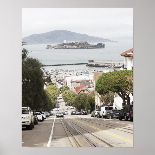 Affiches La prison d'Alcatraz vue de San Francisco (Devant)