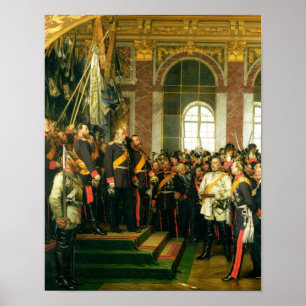 Affiches La proclamation de Wilhelm comme Kaiser