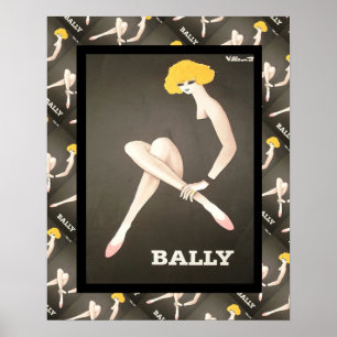 Affiches La publicité française vintage, chaussures Bally