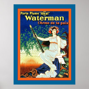 Affiches La publicité vintage de ~ de stylo de Waterman de