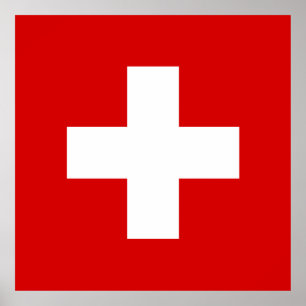 Affiches La qualité du drapeau suisse