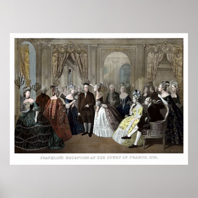 Affiches La Réception de Franklin à la Cour de France (Devant)