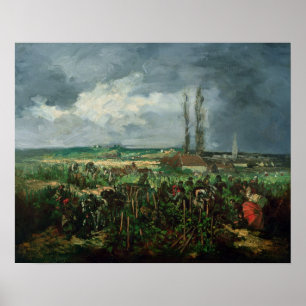 Affiches La récolte de raisins à Argenteuil, 1875