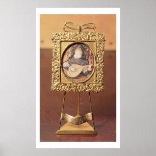 Affiches La Reine Elizabeth I jouant le luth (inclusion