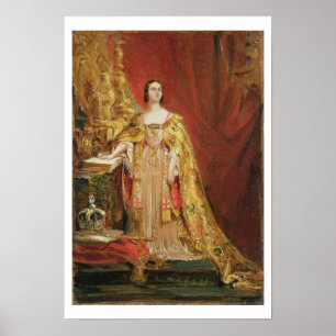 Affiches La reine Victoria (1819-1901) prend le couronnemen