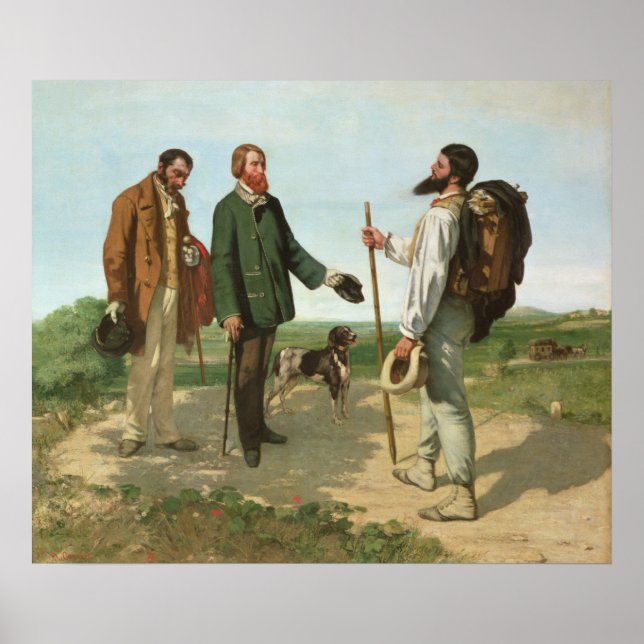 Affiches La Rencontre, ou Bonjour Monsieur Courbet, 1854 (Devant)