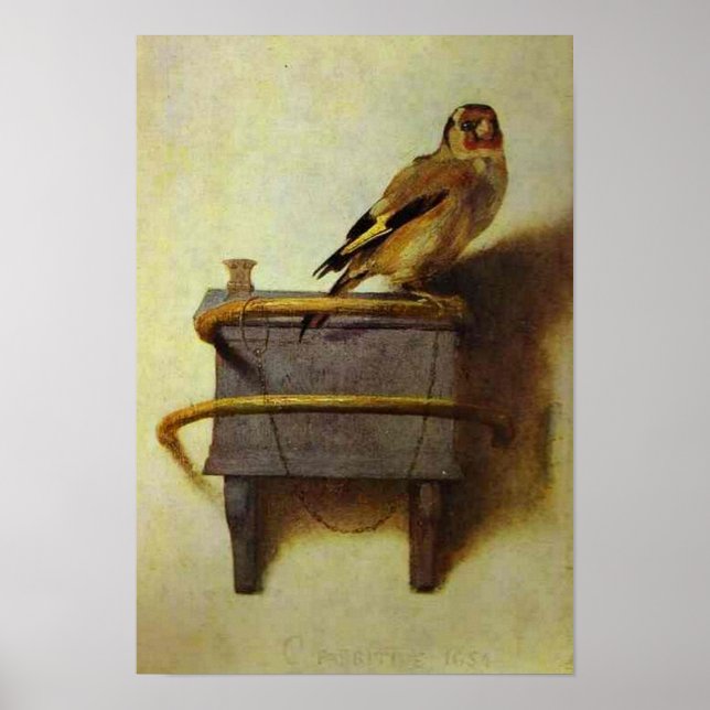 Affiches La reproduction de la peinture Goldfinch (Devant)