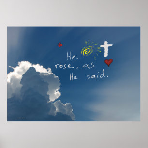 Affiches La résurrection de Pâques qu'il est Jésus levé a