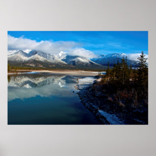 Affiches La rivière Athabasca dans le parc national Jasper