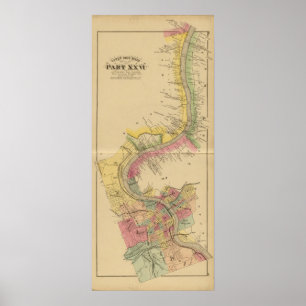 Affiches La rivière Ohio et vallée supérieures