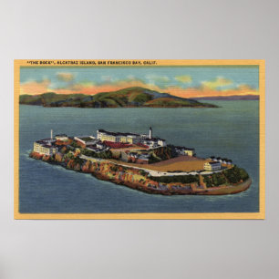 Affiches "La roche," vue d'île d'Alcatraz