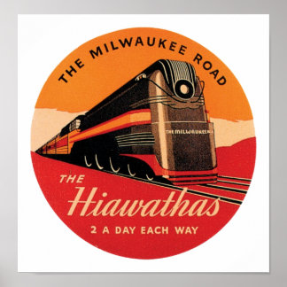 Affiches La route Hiawathas Milwaukee