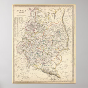 Affiches La Russie en Europe carte générale