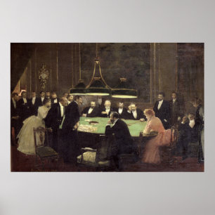 Affiches La salle de jeu au casino, 1889
