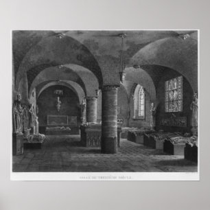 Affiches La salle du 13ème siècle, monuments de DES de