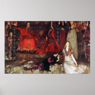Affiches La scène de la pièce dans "Hamlet"