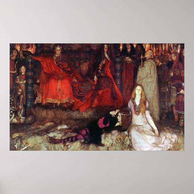 Affiches La scène de la pièce dans "Hamlet" (Devant)