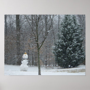 Affiches La scène de neige hivernale du voisin