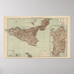 Affiches La Sicile, Sardaigne