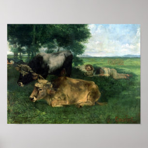 Affiches La Siesta Pendentif la saison des foins, 1867,