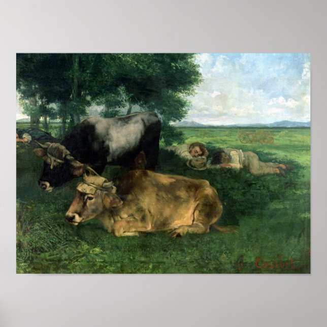 Affiches La Siesta Pendentif la saison des foins, 1867, (Devant)